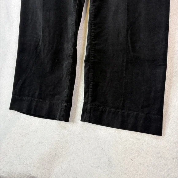 Maeve Black Colette Velvet Wide Leg Pants Womens 28 Dark Academia Chic Preppy - Picture 5 of 7
